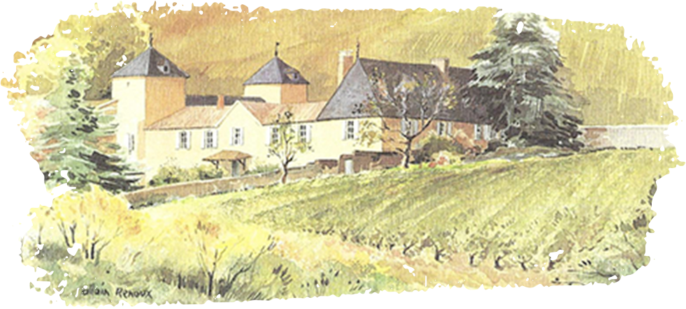 Chateau Thivin, painting by Alain RENOUX