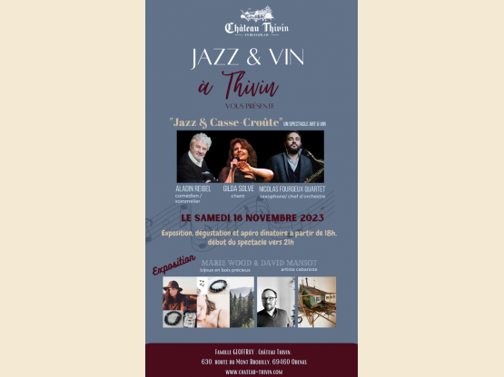 Soirée Jazz & Vin à Thivin  18/11/2023
