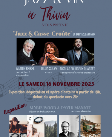 Soirée Jazz & Vin à Thivin 18 novembre 2023