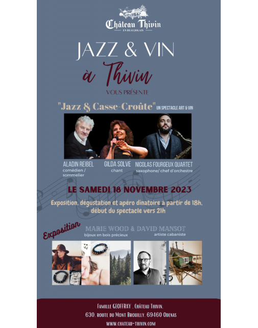 Soirée Jazz & Vin à Thivin  18/11/2023