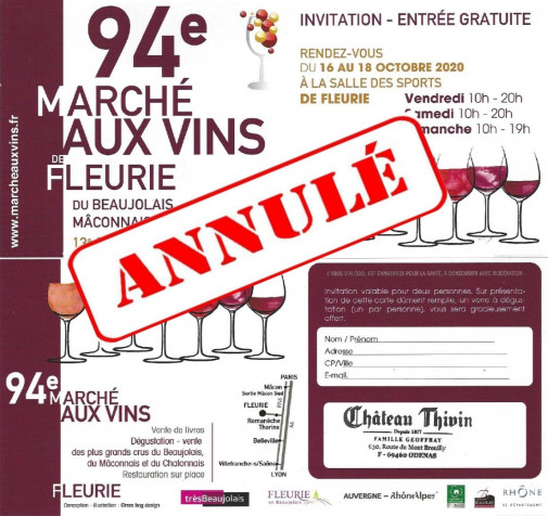 Marché aux Vins de Fleurie ANNULÉ 