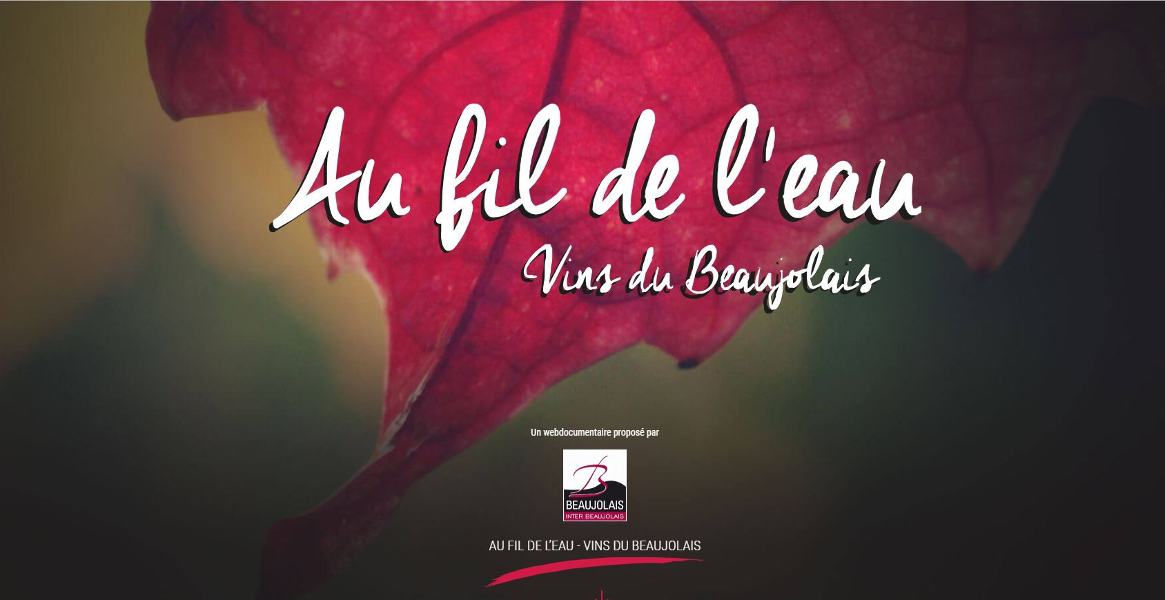 Au fil de l'eau  (Vins du  Beaujolais) - un webdocumentaire proposé par Inter Beaujolais - 2017/12